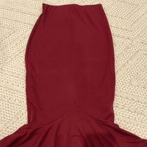 ❗Unique Vintage Maroon Pencil Skirt Medium❗